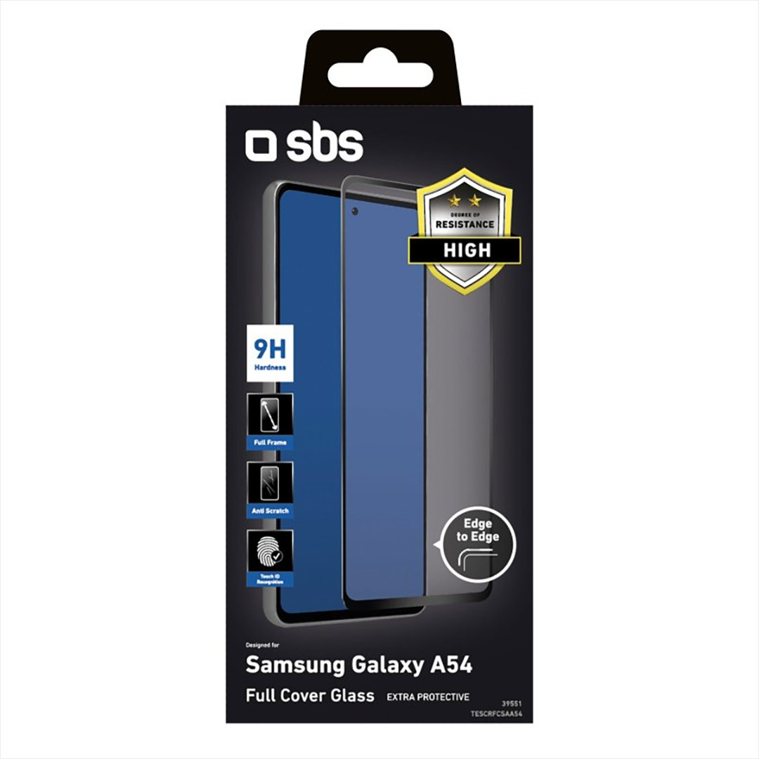SBS Full Cover Glass Screen Protector, Samsung Galaxy A54 - Защита для экрана