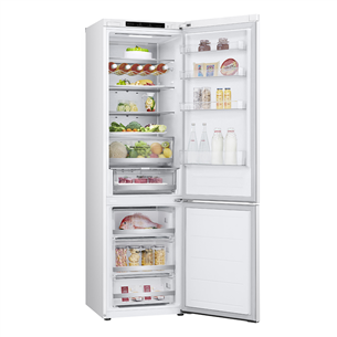LG, NoFrost, 387 л, высота 203 см, белый - Холодильник