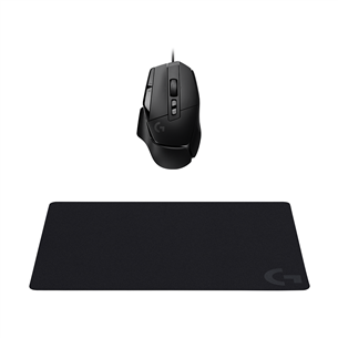 Logitech G502 X + G240, must - Hiir ja hiirematt