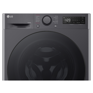 LG, 10 kg / 6 kg, depth 56,5 cm, 1400 rpm, black - Washer-dryer combo