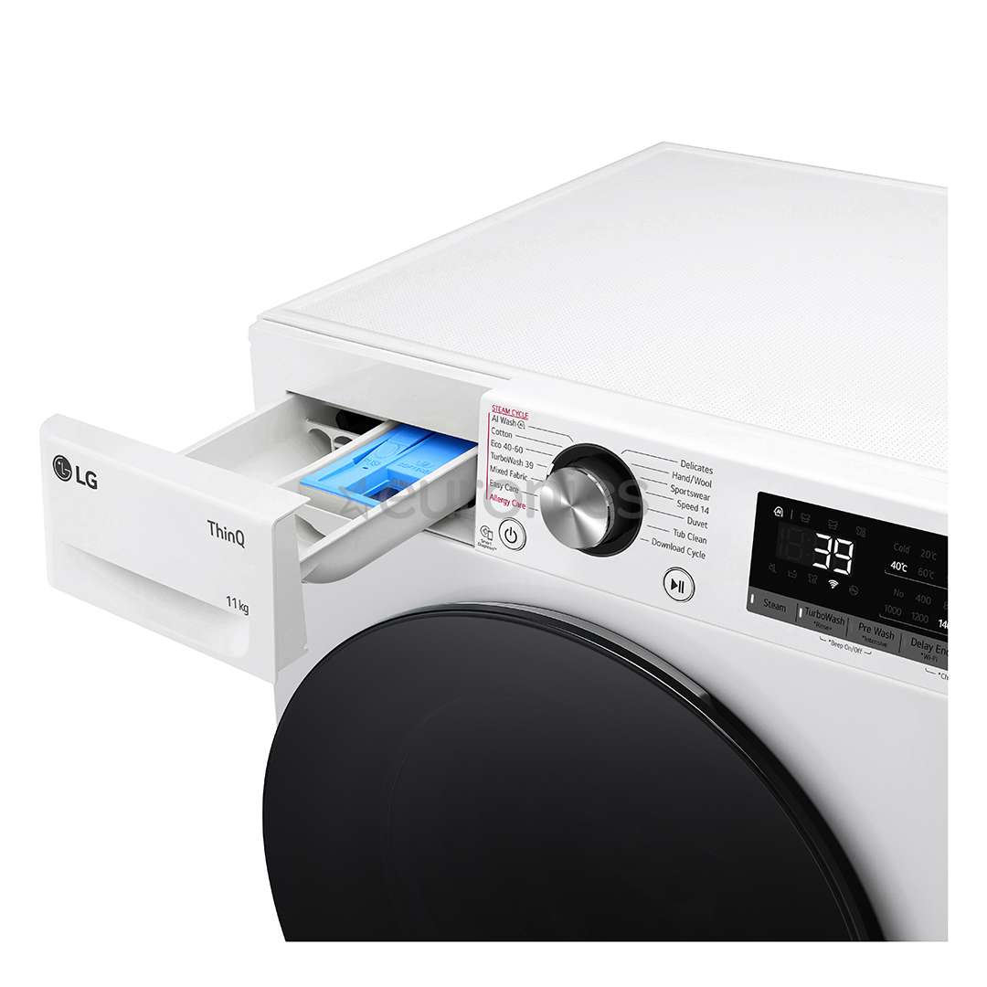 LG, 11 kg, sügavus 56,5 cm, 1400 p/min - Eestlaetav pesumasin