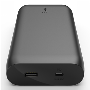 Belkin BoostCharge, 20 000 mAh, 30 W, USB-A, USB-C, black - Power bank