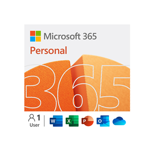 Microsoft 365 Personal, 12 kuu tellimus, 1 kasutaja / 5 seadet, 1 TB OneDrive, ENG - Tarkvara QQ2-01897