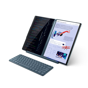 Lenovo Yoga Book 9 13IRU8, 13,3'', 2.8K, OLED, puutetundlik, i7, 16 GB, 1 TB, ENG, türkiissinine - Sülearvuti