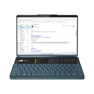 Lenovo Yoga Book 9 13IRU8, 13,3'', 2.8K, OLED, puutetundlik, i7, 16 GB, 1 TB, ENG, türkiissinine - Sülearvuti