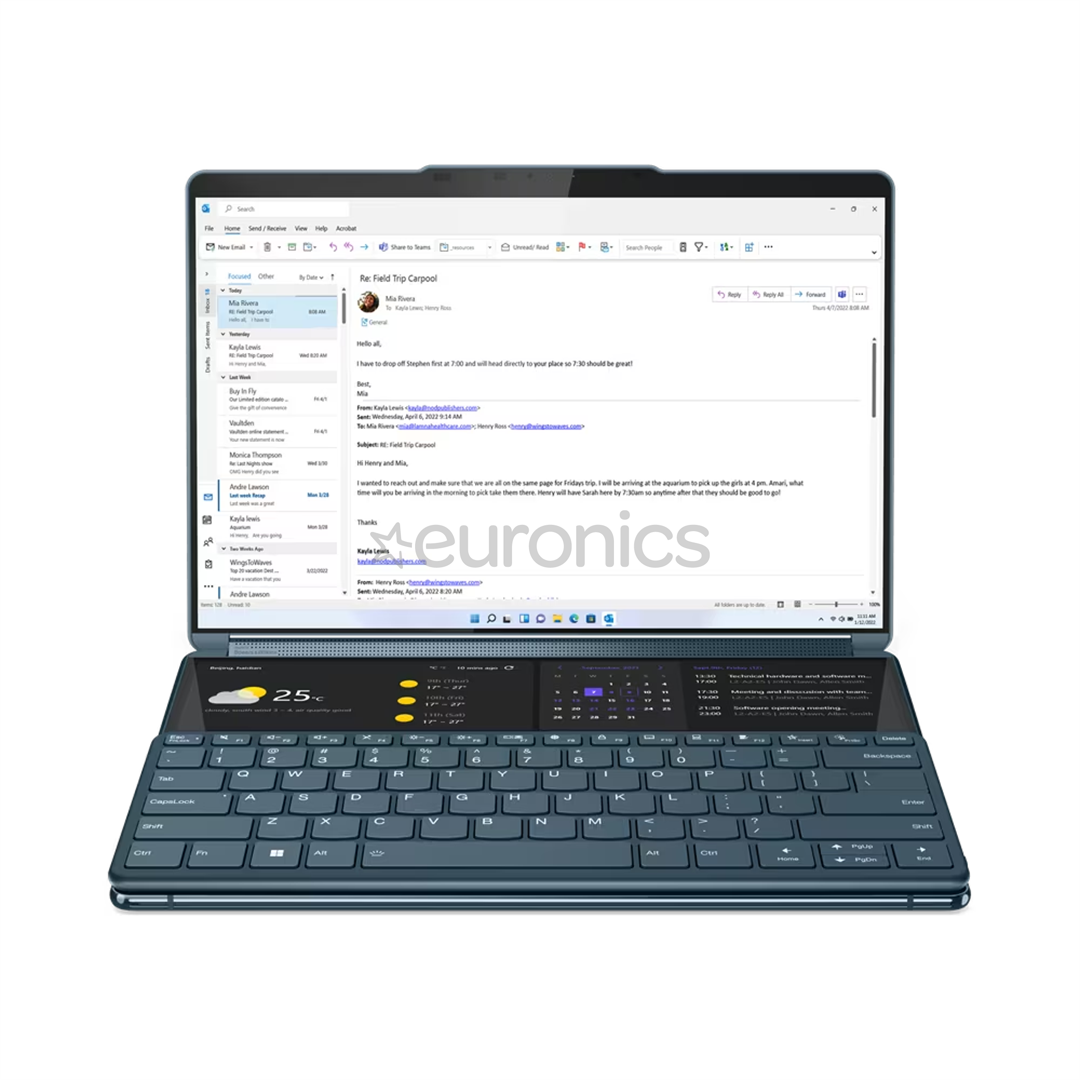 Lenovo Yoga Book 9 13IRU8, 13.3'', 2.8K, OLED, touch, i7, 16 GB, 1 TB, ENG, blue - Notebook