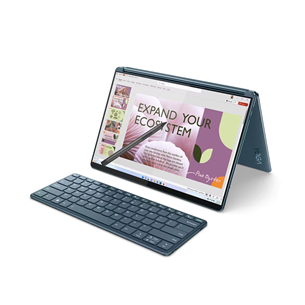 Lenovo Yoga Book 9 13IRU8, 13,3'', 2.8K, OLED, puutetundlik, i7, 16 GB, 1 TB, SWE, türkiissinine - Sülearvuti