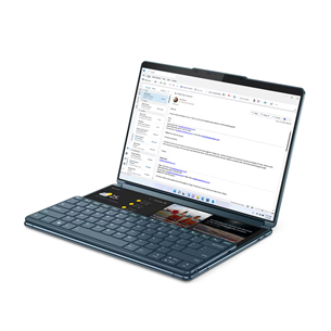 Lenovo Yoga Book 9 13IRU8, 13,3'', 2.8K, OLED, puutetundlik, i7, 16 GB, 1 TB, SWE, türkiissinine - Sülearvuti