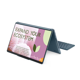 Lenovo Yoga Book 9 13IRU8, 13,3'', 2.8K, OLED, сенсорный, i7, 16 ГБ, 1 ТБ, SWE, бирюзовый - Ноутбук