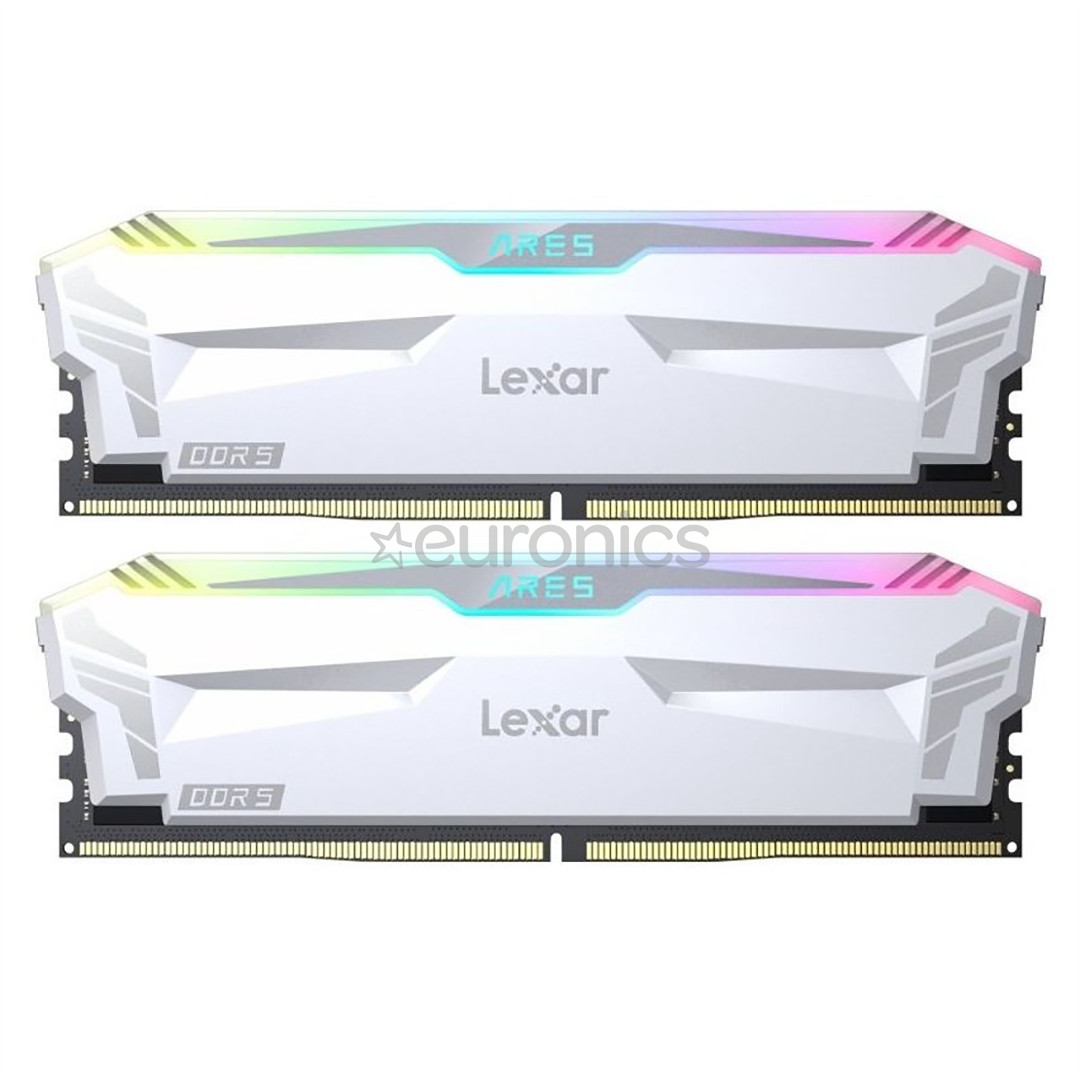 Lexar Ares, 32 GB (2x 16 GB), DDR5, 6400 MHz, RGB, white - RAM memory