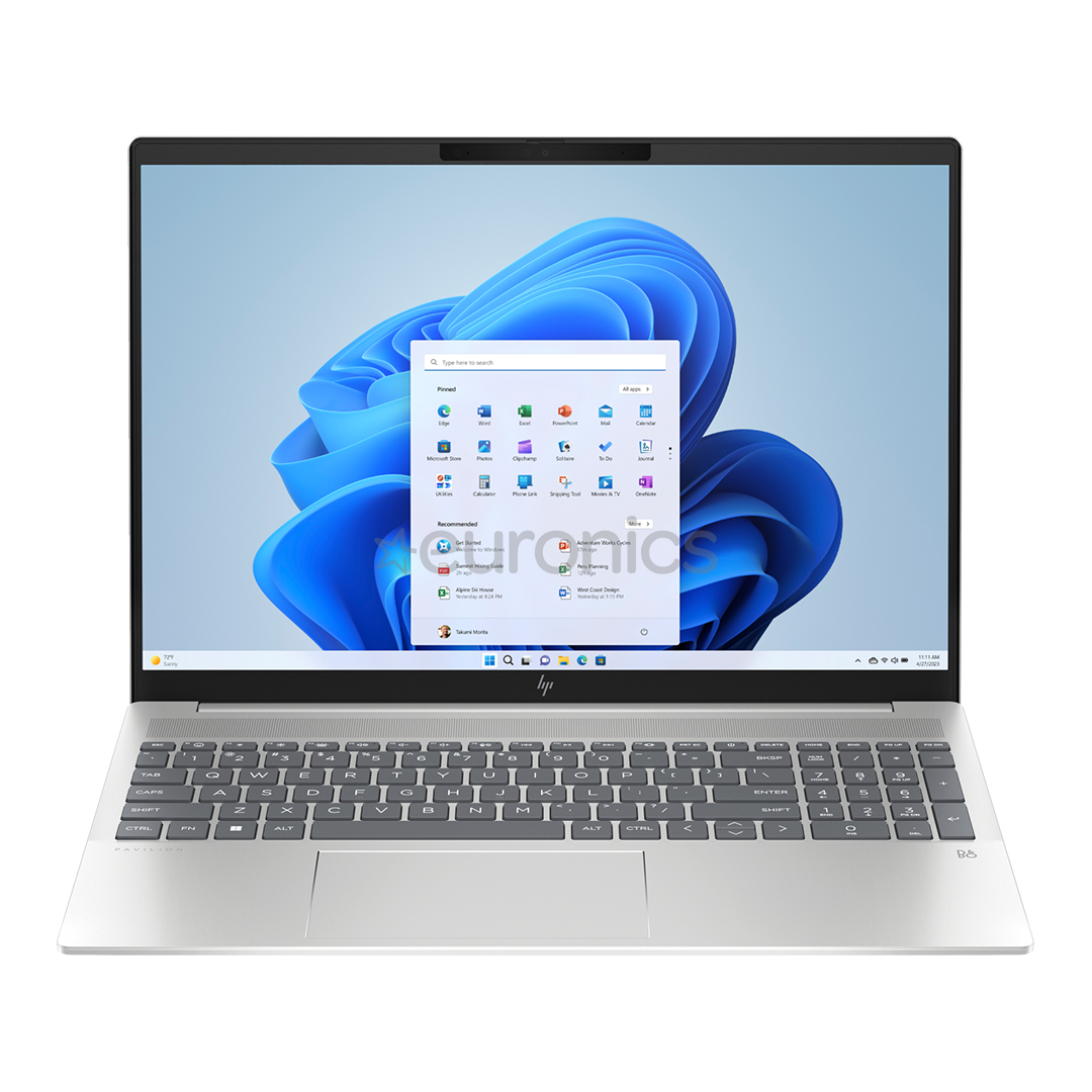 HP Pavilion Plus 16-ab0011no, 16'', i7, 16 GB, 1 TB, RTX 3050, SWE, hõbe - Sülearvuti