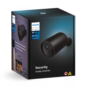 Philips Hue Secure Battery Camera, must - Juhtmevaba turvakaamera