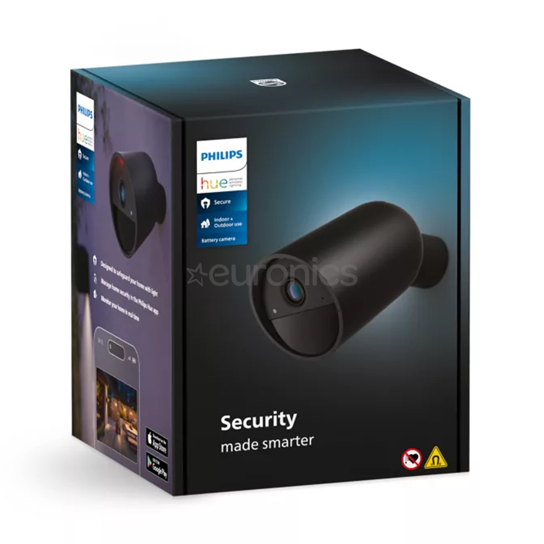 Philips Hue Secure Battery Camera, black - Wireless security camera