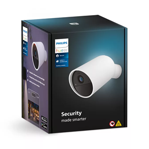 Philips Hue Secure Battery Camera, valge - Juhtmevaba turvakaamera