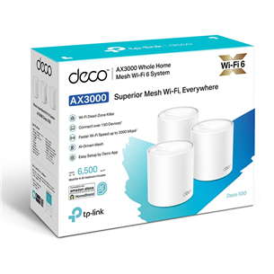 TP-Link Deco X50, WiFi 6, mesh, 3-pack, white - WiFi router
