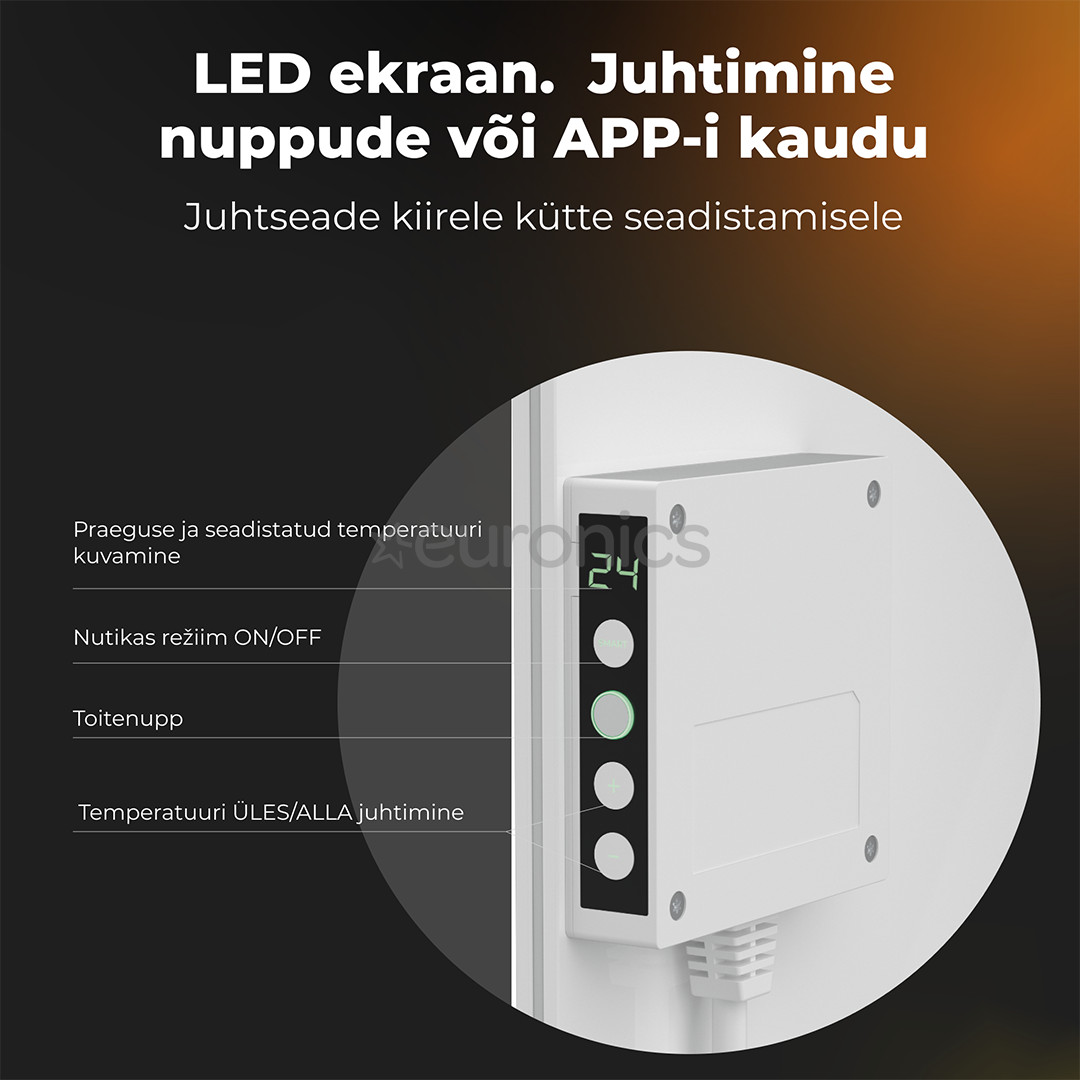 Aeno, 700+ W, valge - Premium Eco Smart kütteseade