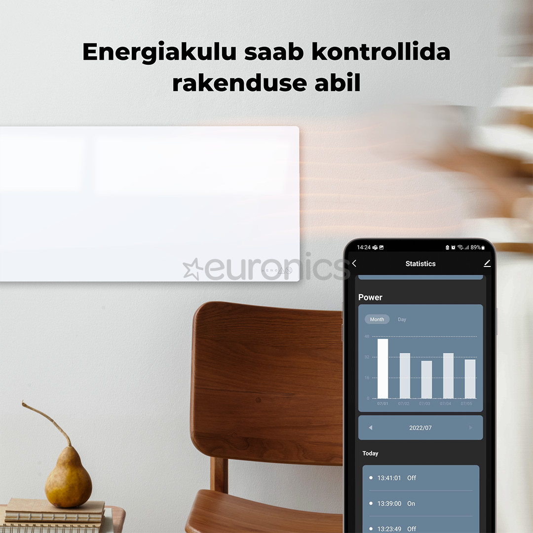 Aeno, 700+ W, valge - Premium Eco Smart kütteseade