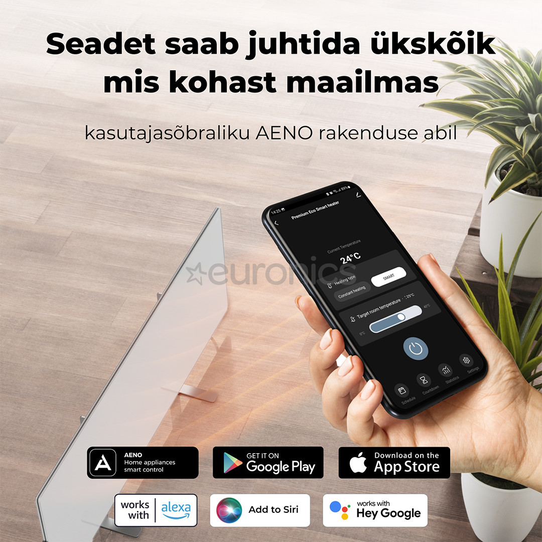 Aeno, 700+ W, valge - Premium Eco Smart kütteseade