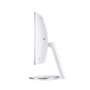 Samsung J791, 34'', WQHD, изогнутый, QLED, Thunderbolt 3, белый - Монитор