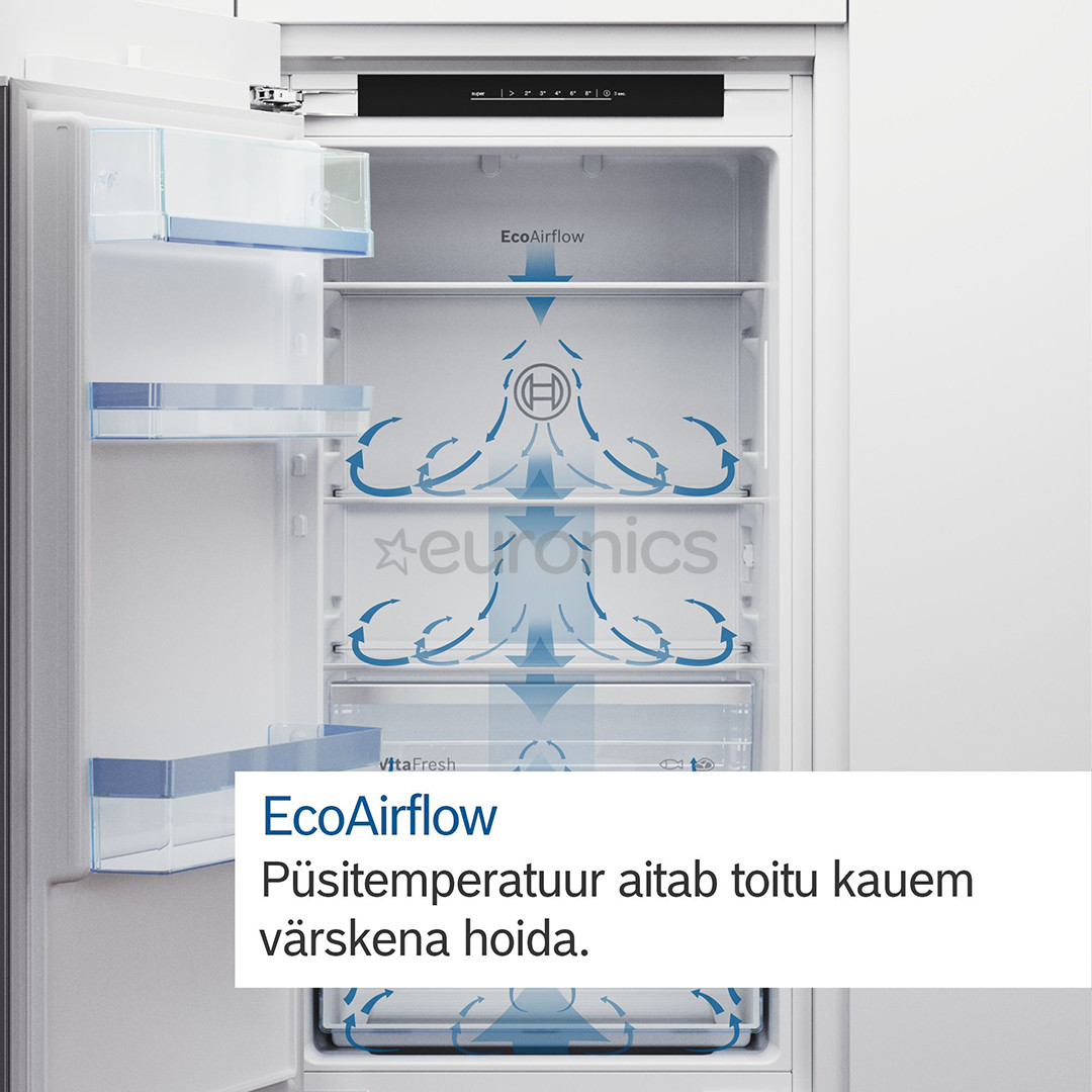Bosch, Series 2, NoFrost, 260 L, 178 cm - Built-in refrigerator