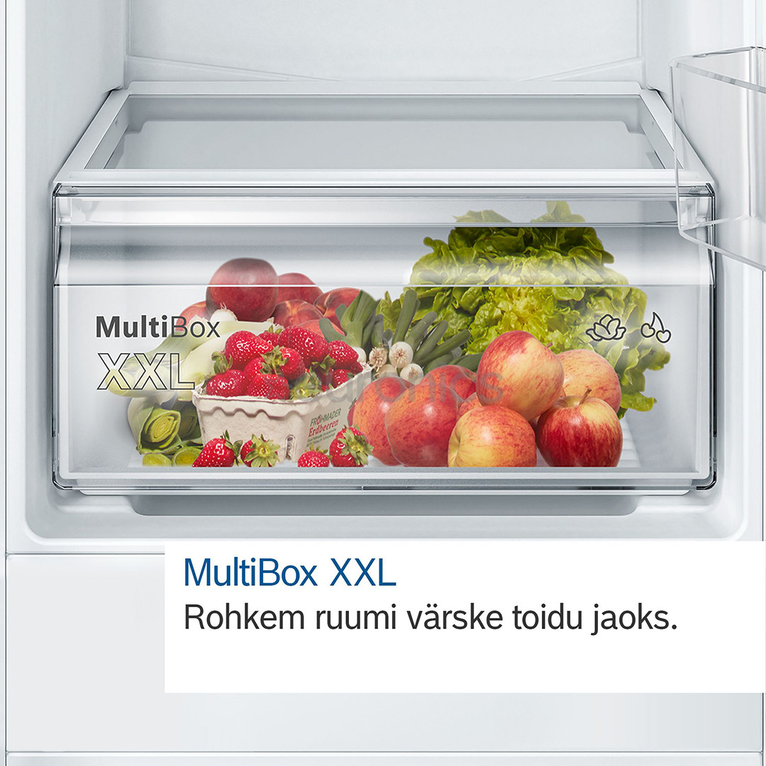 Bosch, Series 2, NoFrost, 260 L, 178 cm - Built-in refrigerator