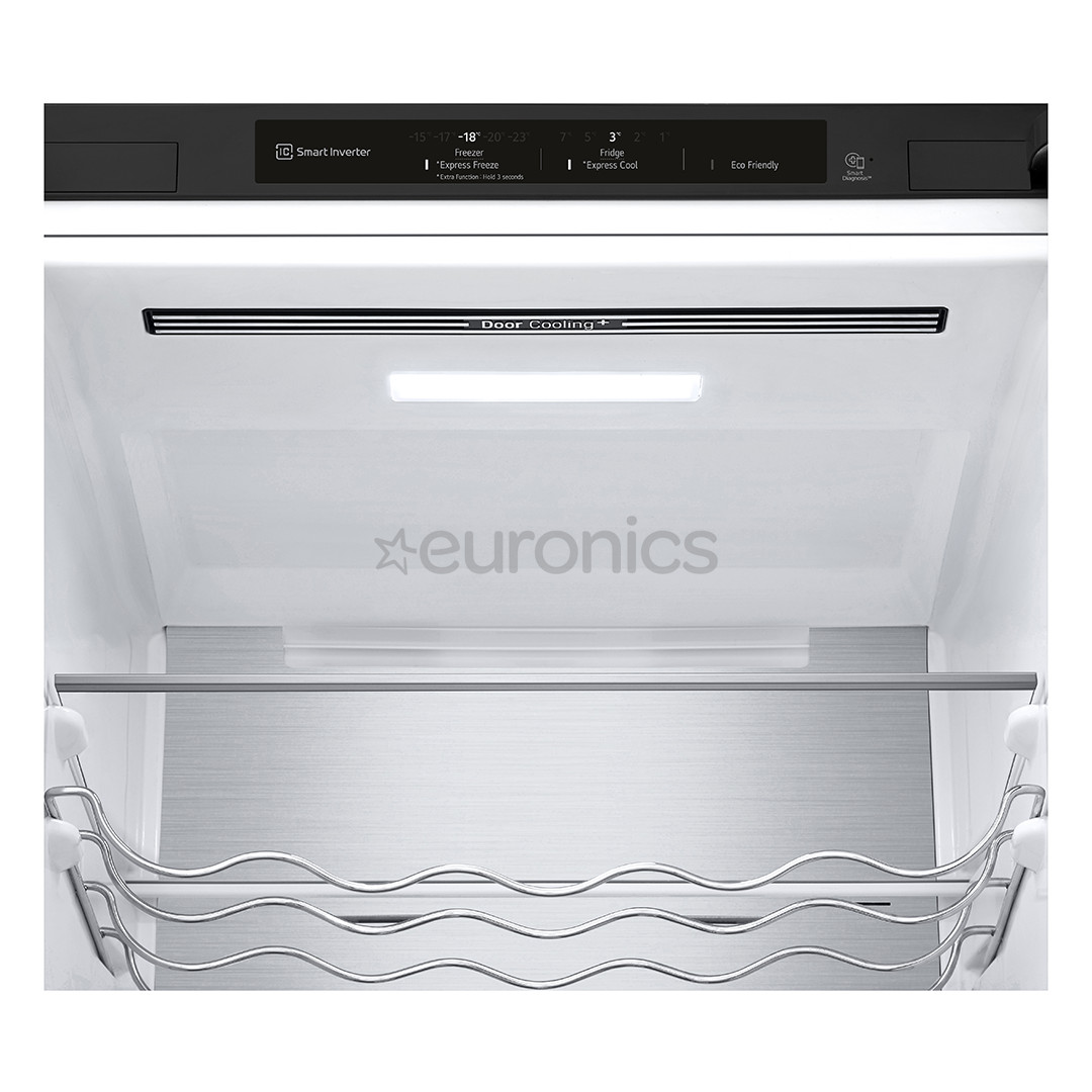 LG, NoFrost, 387 L, 203 cm, black - Refrigerator