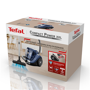 Tefal Compact Power XXL, 550 Вт, без мешка, синий - Пылесос