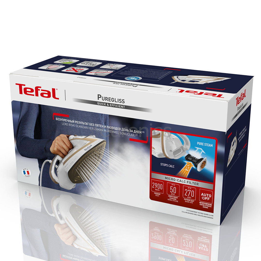Tefal Puregliss, 2900 W, valge - Aurutriikraud