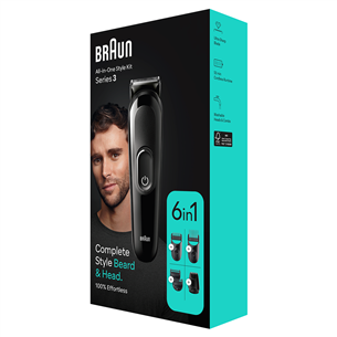 Braun Series 3, 6-in-1, black - Multi grooming kit