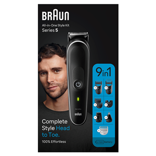 Braun Series 5, 9-in 1, black - Multi grooming kit