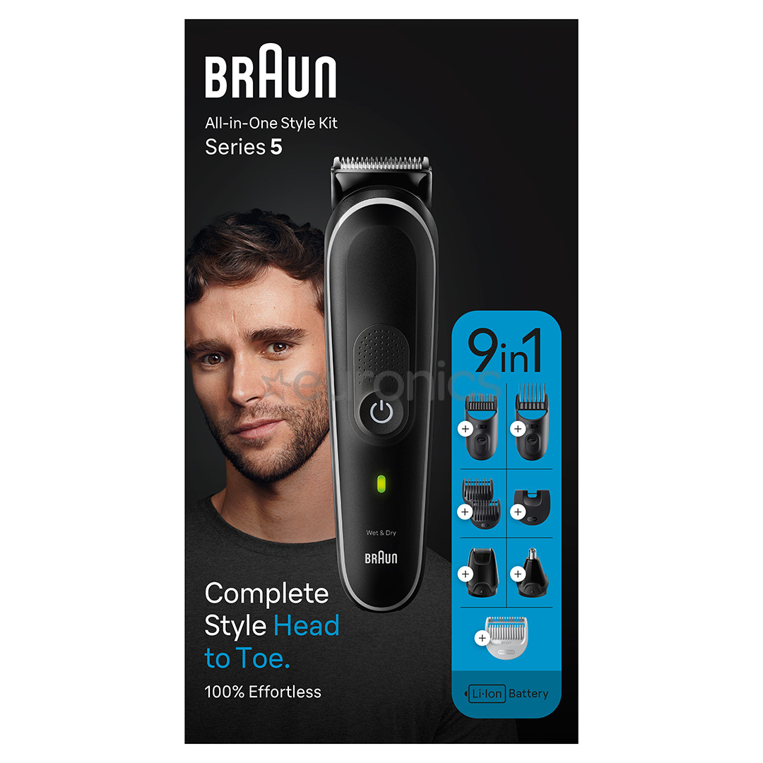 Braun Seeria 5, 9-ühes, must - Trimmeri komplekt