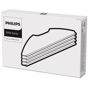 Philips 3000 Series, 4 pcs - Microfiber mop pads for robot vacuum cleaner