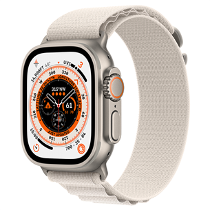 Apple Watch Ultra, Alpine Loop, Large, starlight - Smartwatch MQFT3UL/A