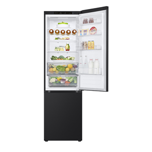 LG, NoFrost, 387 L, 203 cm, black - Refrigerator