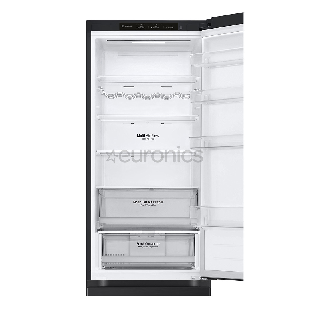 LG, NoFrost, 387 L, 203 cm, must - Külmik