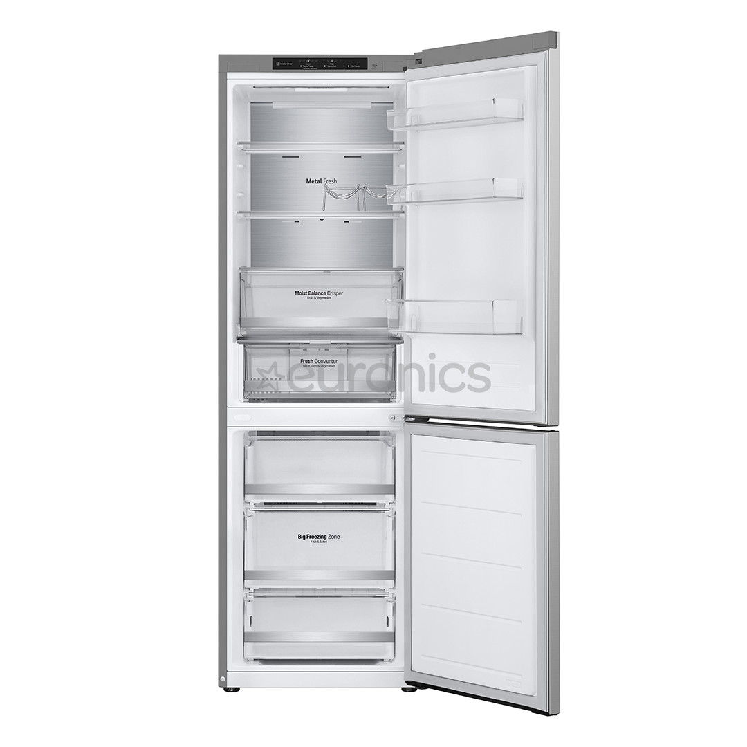 LG, NoFrost, 344 L, 186 cm, hõbedane - Külmik