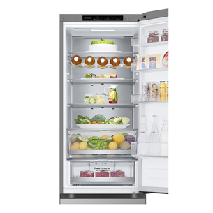 LG, NoFrost, 387 L, 203 cm, silver - Refrigerator