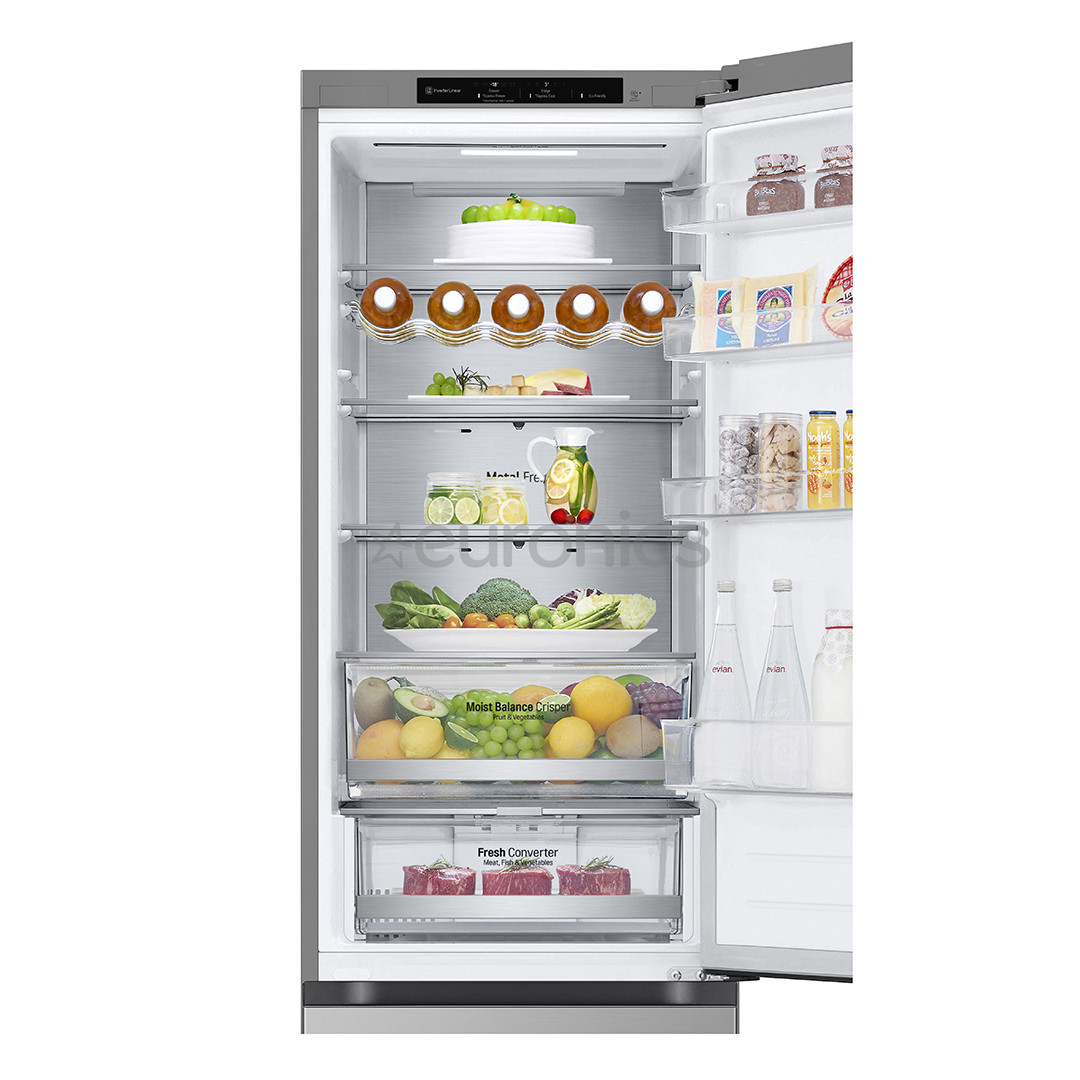 LG, NoFrost, 387 L, 203 cm, hõbedane - Külmik