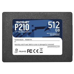 Patriot P210, 512 GB, 2,5", SATA III - SSD P210S512G25