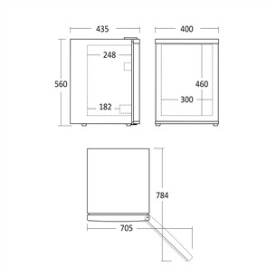 Scancool, 34 L, 56 cm, black - Minibar