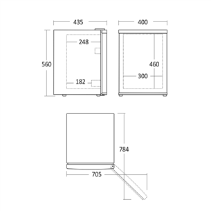 Scancool, 34 L, 56 cm, must - Minibaar