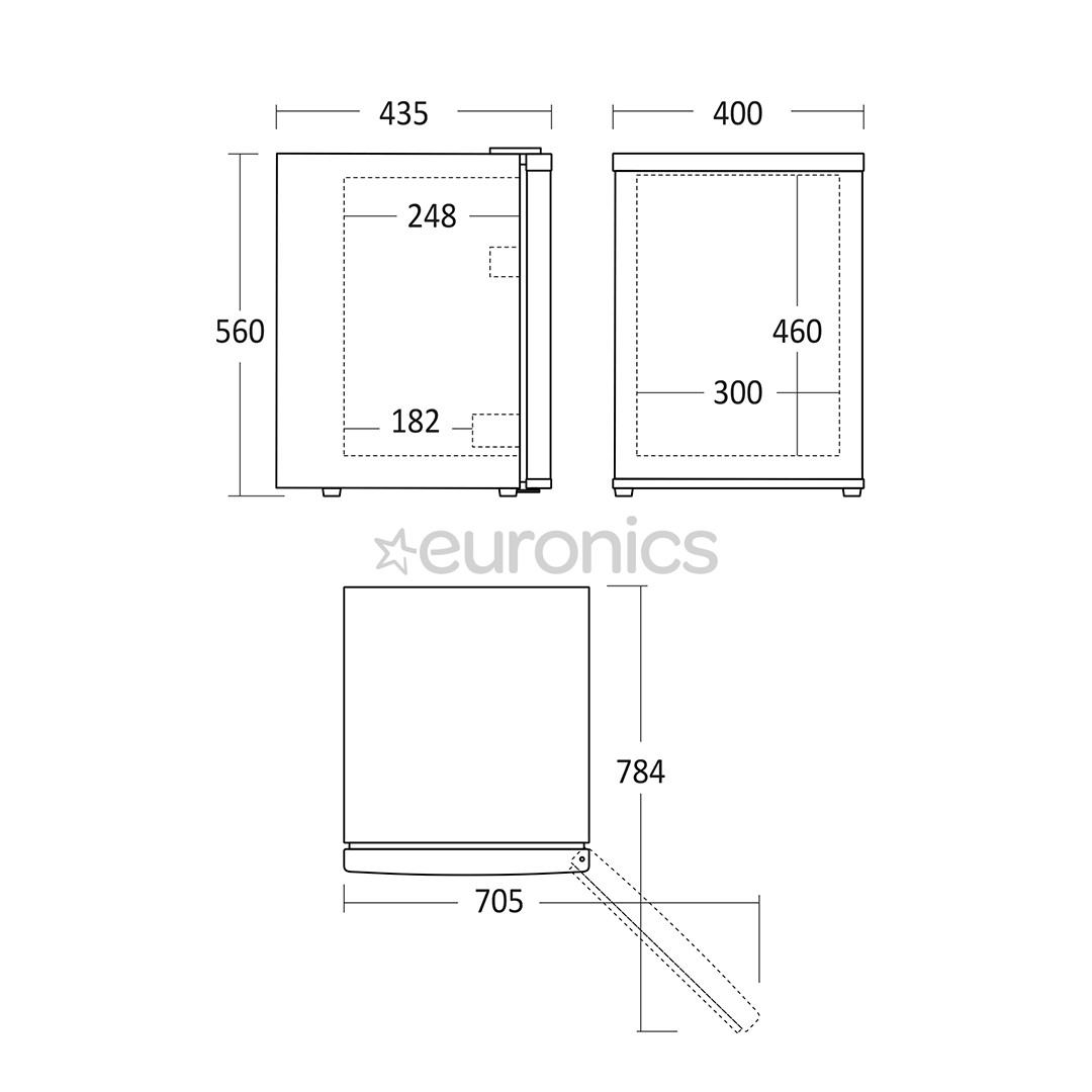 Scancool, 34 L, 56 cm, black - Minibar