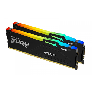 Kingston Fury Beast, 64 ГБ, DDR5-5600, Kit2, RGB - Память RAM