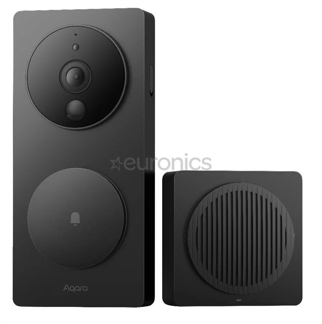 Aqara Smart Video Doorbell G4, 1080p, black - Smart Doorbell with Camera