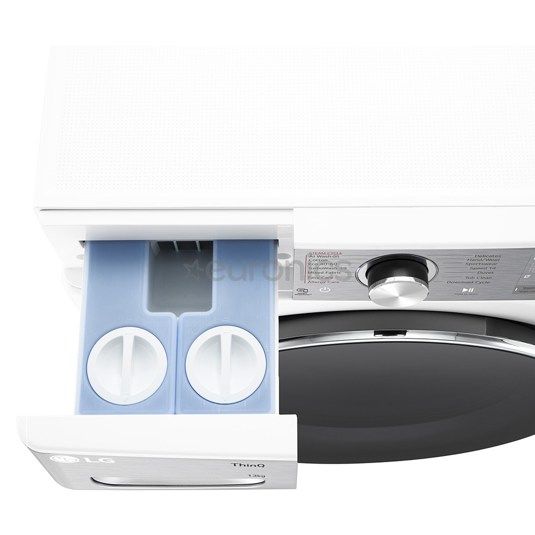 LG, 13 kg, sügavus 61,5 cm, 1400 p/min - Eestlaetav pesumasin