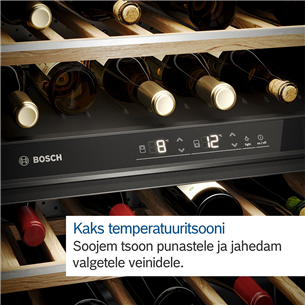 Bosch Series 6, 44 bottles, height 82 cm, black - Wine cooler