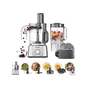 Kenwood MultiPro Express, 3 л/1,5 л, 1000 Вт, cеребристый - Кухонный комбайн