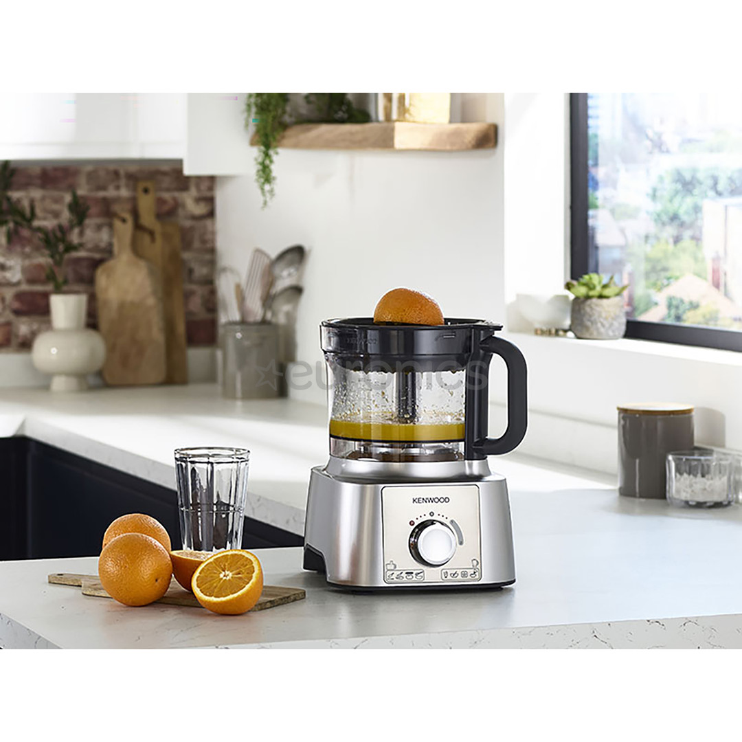 Kenwood MultiPro Express, 3 л/1,5 л, 1000 Вт, cеребристый - Кухонный комбайн