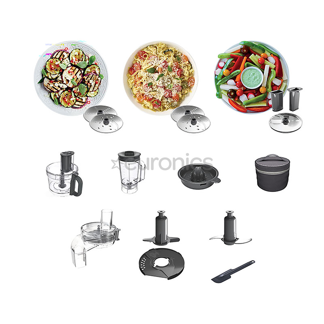 Kenwood MultiPro Express, 3 л/1,5 л, 1000 Вт, cеребристый - Кухонный комбайн