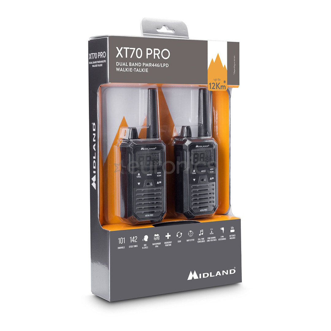 Midland XT70 Pro, must- Raadiosaatjad